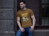 Keep calm; 100% cotton Tee Removable tag for comfort