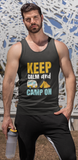 Keep calm; 100% cotton tank top. Removable tag for comfort