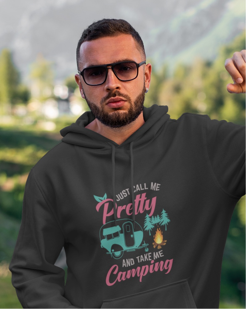Take me camping; Pull-over hoodie sweatshirt
