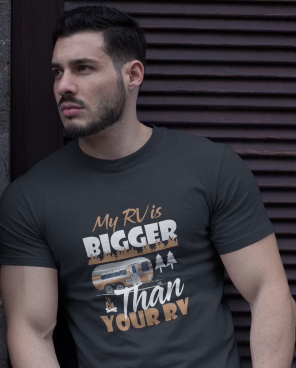Mine bigger than yours; 100% cotton Tee Removable tag for comfort