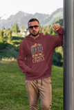 Happy Camper; Pull-over hoodie sweatshirt
