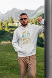 Happy Camper; Pull-over hoodie sweatshirt