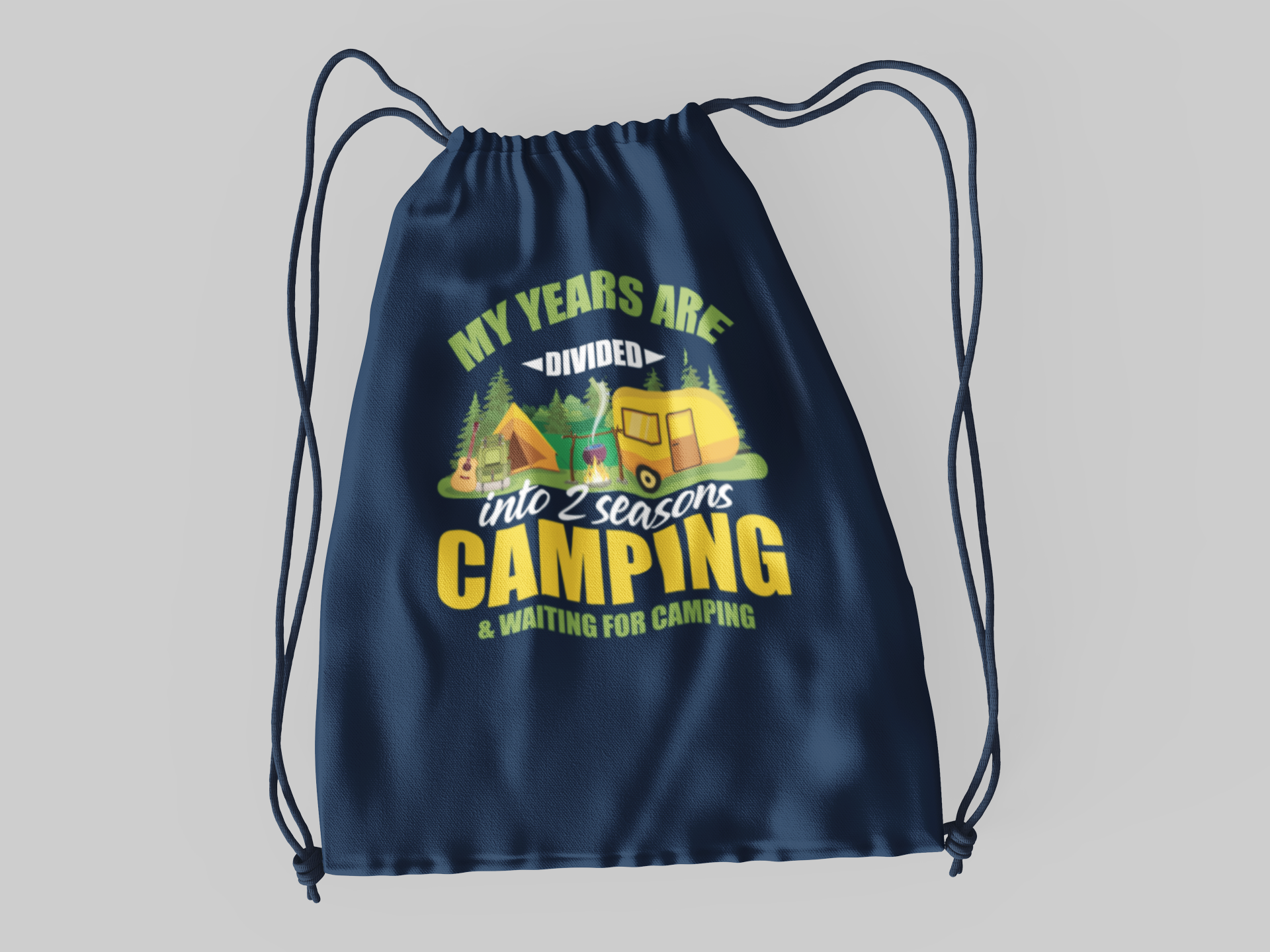 Camping and waiting for camping;100% Cotton sheeting Dyed-to match draw cord closure