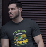 Camping and waiting for camping; 100% cotton Tee Removable tag for comfort