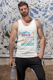 Beer Camping Country Music; 100% cotton tank top. Removable tag for comfort