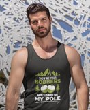 Show me your bobbers, ; Soft 100% cotton tank top. Removable tag for comfort
