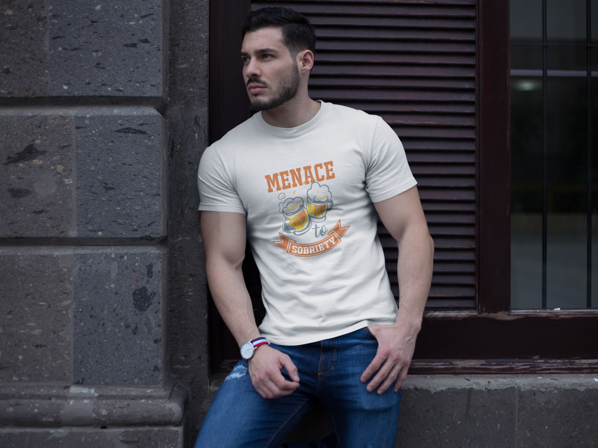 Menace to Sobriety; 100% cotton Tee Removable tag for comfort
