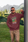 Camp more worry less; Pull-over hoodie sweatshirt
