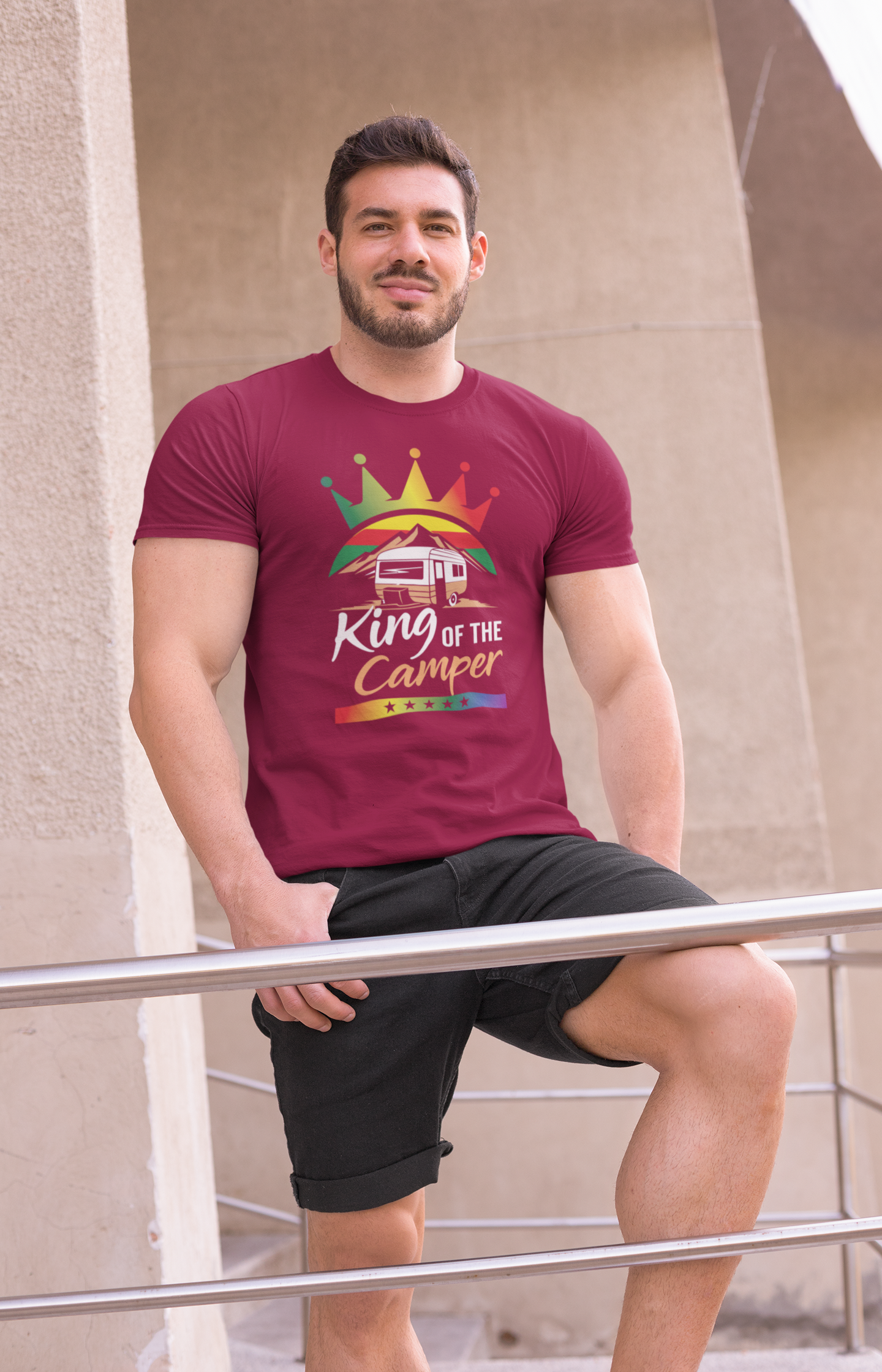 King of Camper;  Classic silhouette 100% cotton Tee Removable tag for comfort