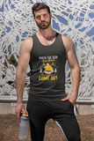 Wieners come out; 100% cotton tank top. Removable tag for comfort