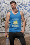 I'm a campaholic,on the road to recovery ; 100% cotton tank top. Removable tag for comfort