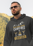 Campfires & Cocktails; Pull-over hoodie sweatshirt