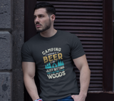 Camping without beer ;100% cotton Tee Removable tag for comfort