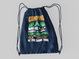 Camping. Get toasted; 100% Cotton sheeting Dyed-to match draw cord closure
