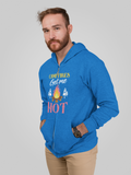 Campfires get me Hot; Full-zip hoodie sweatshirt