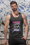 Camping favorite therapy; Soft 100% cotton tank top. Removable tag for comfort