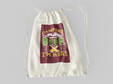 Camping and Beer; 100% Cotton sheeting Dyed-to match draw cord closure