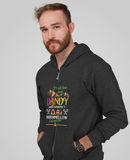 It's all find and dandy marshmallow;  Full-zip hoodie sweatshirt