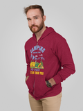 Camping air smells better; Full-zip hoodie sweatshirt
