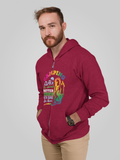 Camping hot guys;  Full-zip hoodie sweatshirt