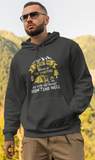 Campfire in old house; Pull-over hoodie sweatshirt