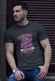 Camping Saved me; 100% cotton Tee Removable tag for comfort