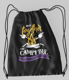 Together like Campfire & marshmallows; 100% Cotton sheeting Dyed-to match draw cord closure
