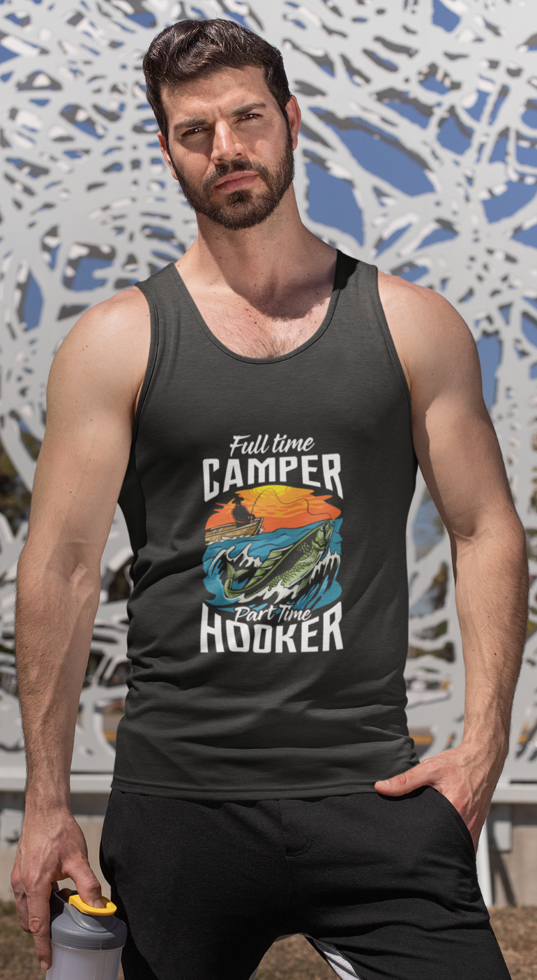 Part time hooker; 100% cotton tank top. Removable tag for comfort