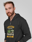 Education important; Full-zip hoodie sweatshirt