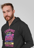 Camping Saved me; Full-zip hoodie sweatshirt