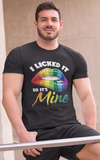 I licked it; 100% cotton Tee Removable tag for comfort