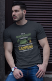 Tent pitchin weiner roastin guy; 100% cotton Tee Removable tag for comfort