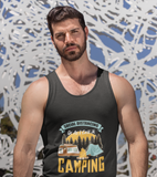Social distancing or as i call it camping; 100% cotton tank top. Removable tag for comfort