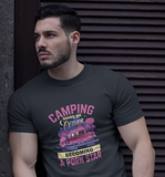 Camping Saved me; 100% cotton Tee Removable tag for comfort