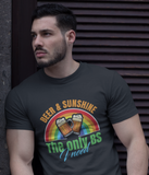 Beer & Sunshine; 100% cotton Tee Removable tag for comfort