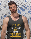 Get Toasted; Soft 100% cotton tank top. Removable tag for comfort
