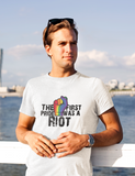 The first pride was a riot ; Classic silhouette, 100% cotton Tee