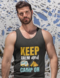 Keep calm; 100% cotton tank top. Removable tag for comfort