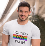 Sounds Gay I'm In; Classic silhouette, 100% cotton Tee